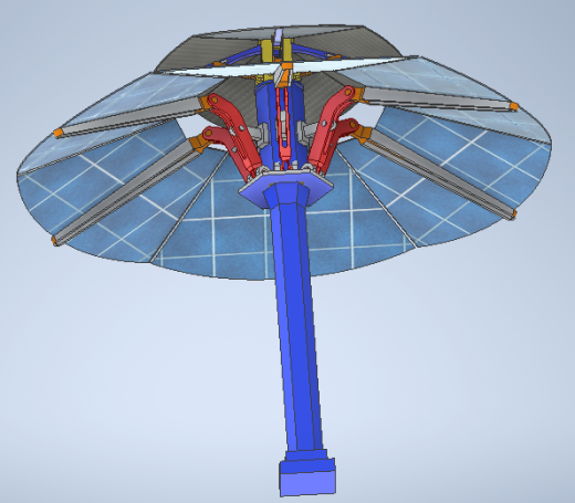 路边太阳能伞3D数模图纸+INVENTOR设计缩略图